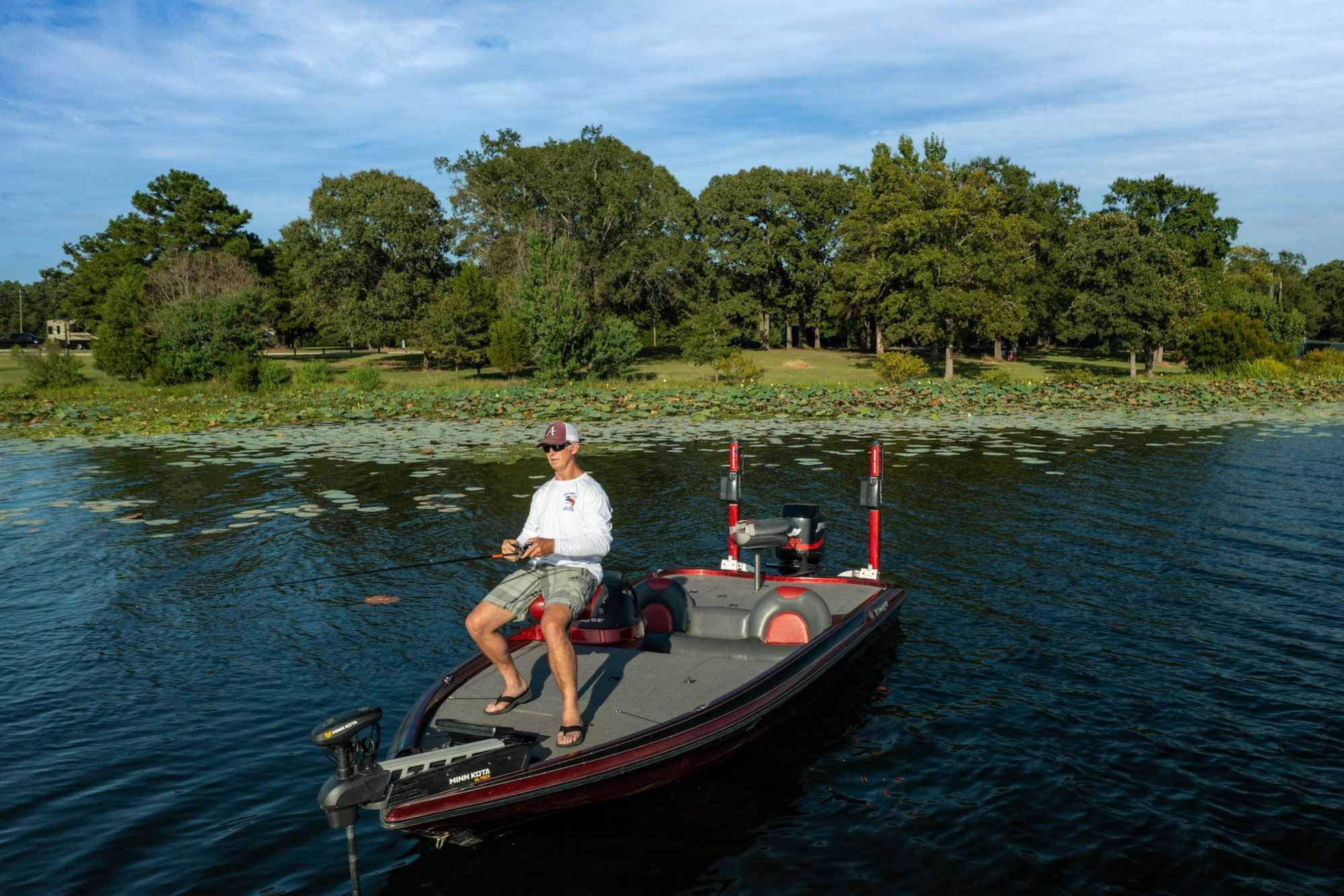 Man on a Boat at Lake Athens