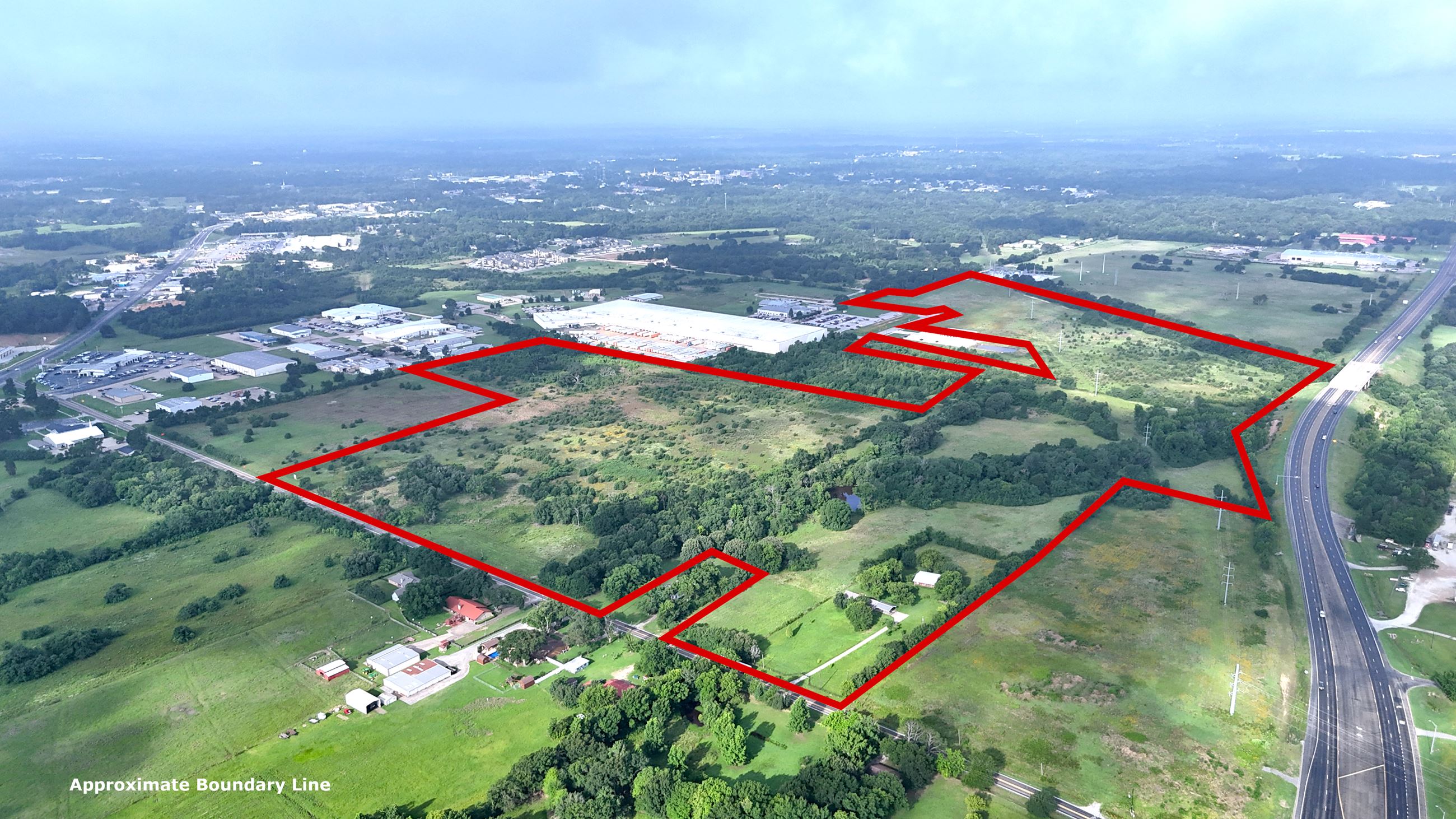 Aerial view of the industrial park.