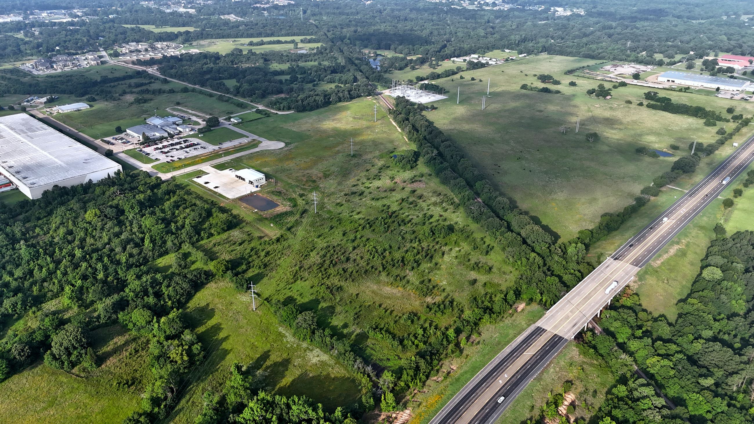 Aerial view of the industrial park.